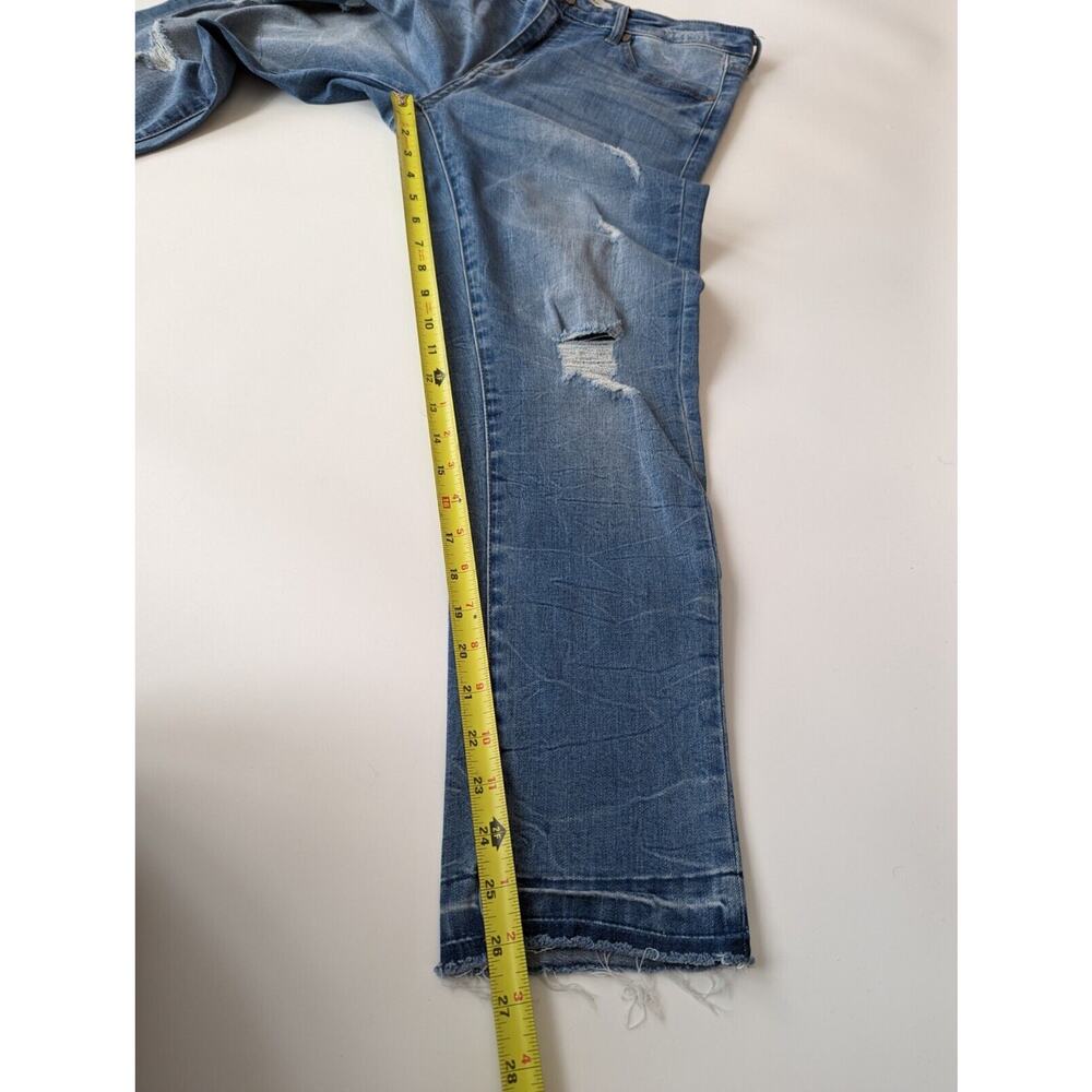 Kancan Jeans Size 30 Raw Hem Bottom Ripped Distressed High Rise - Picture 6 of 10